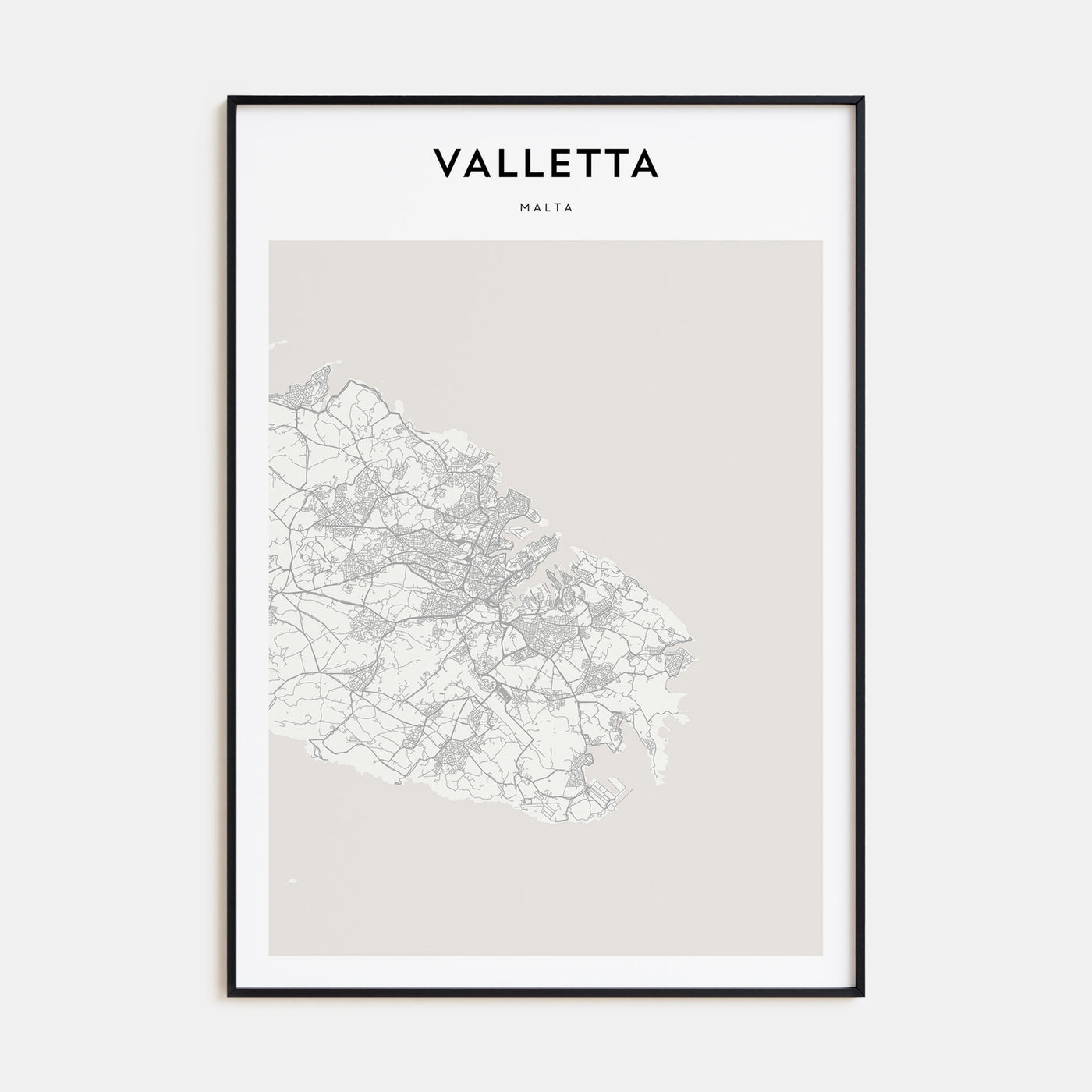 Valletta Map Portrait Poster