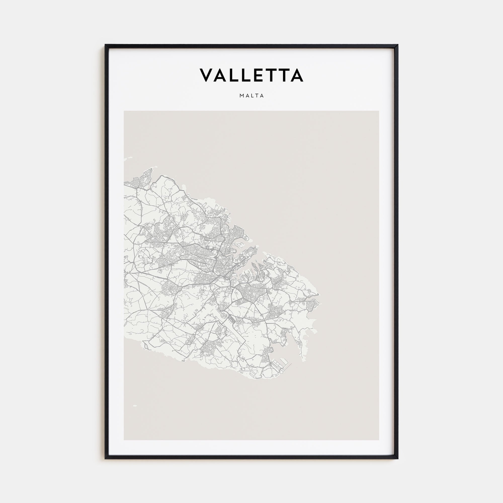 Valletta Map Portrait Poster