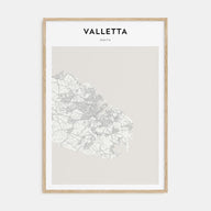 Valletta Map Portrait Poster