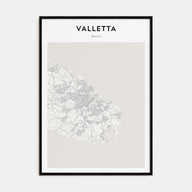 Valletta Map Portrait Poster