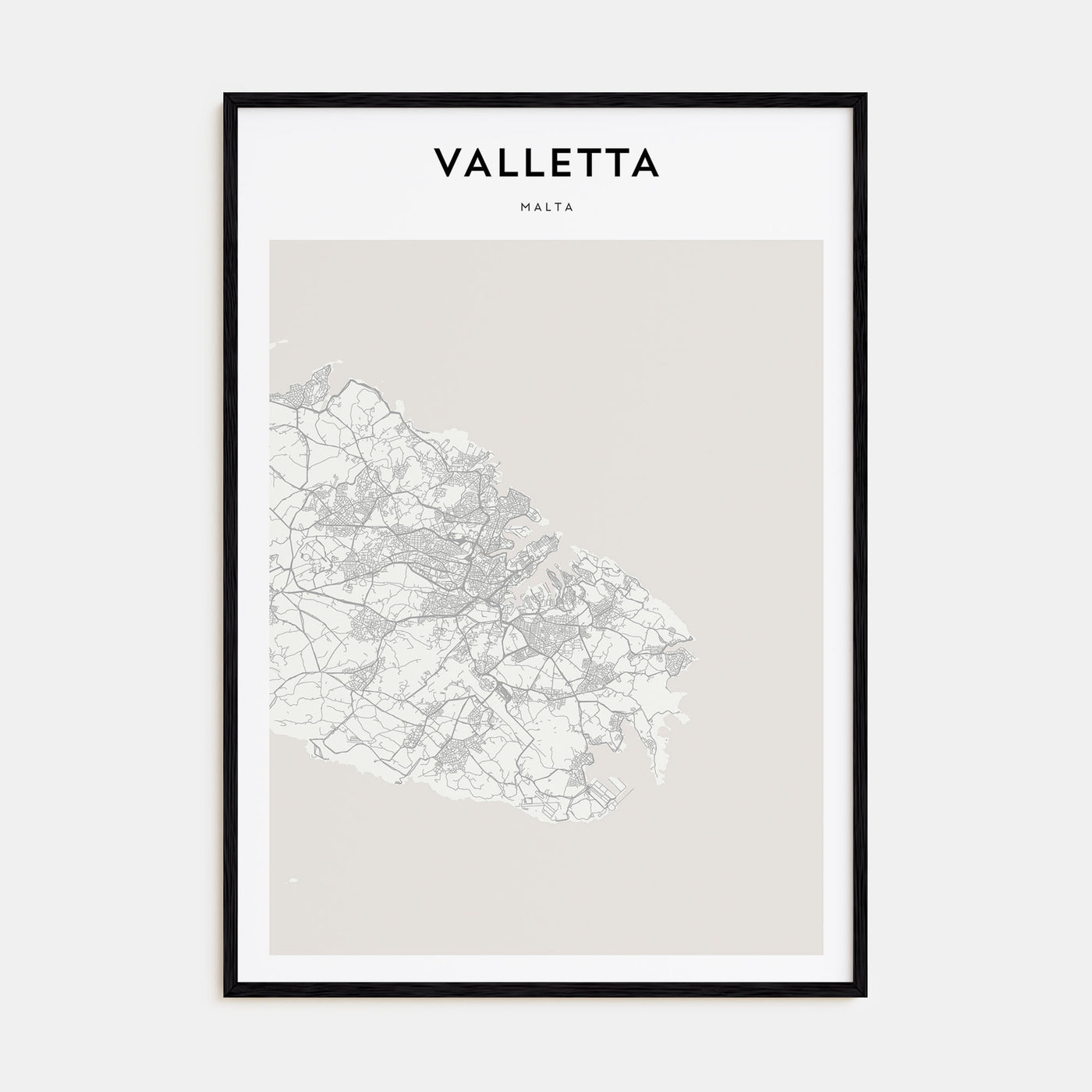 Valletta Map Portrait Poster