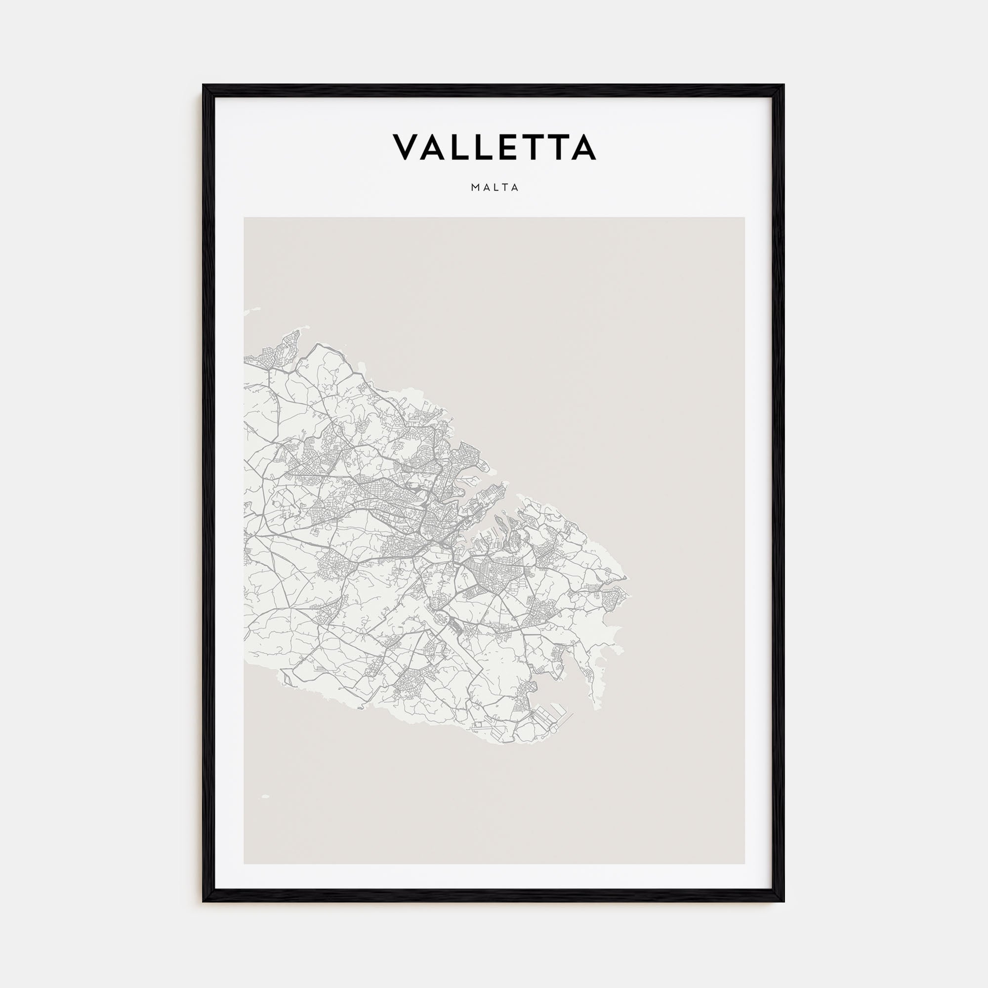 Valletta Map Portrait Poster