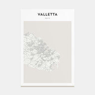 Valletta Map Portrait Poster