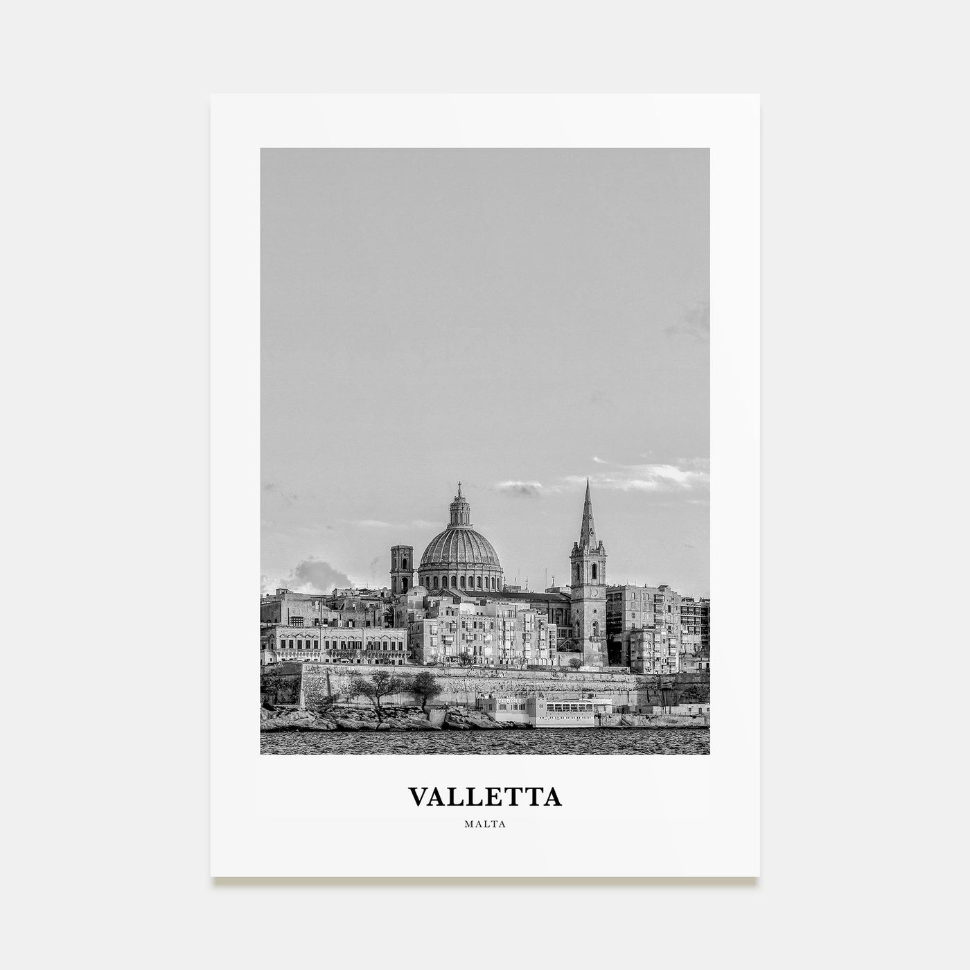 Valletta Portrait B&W Poster