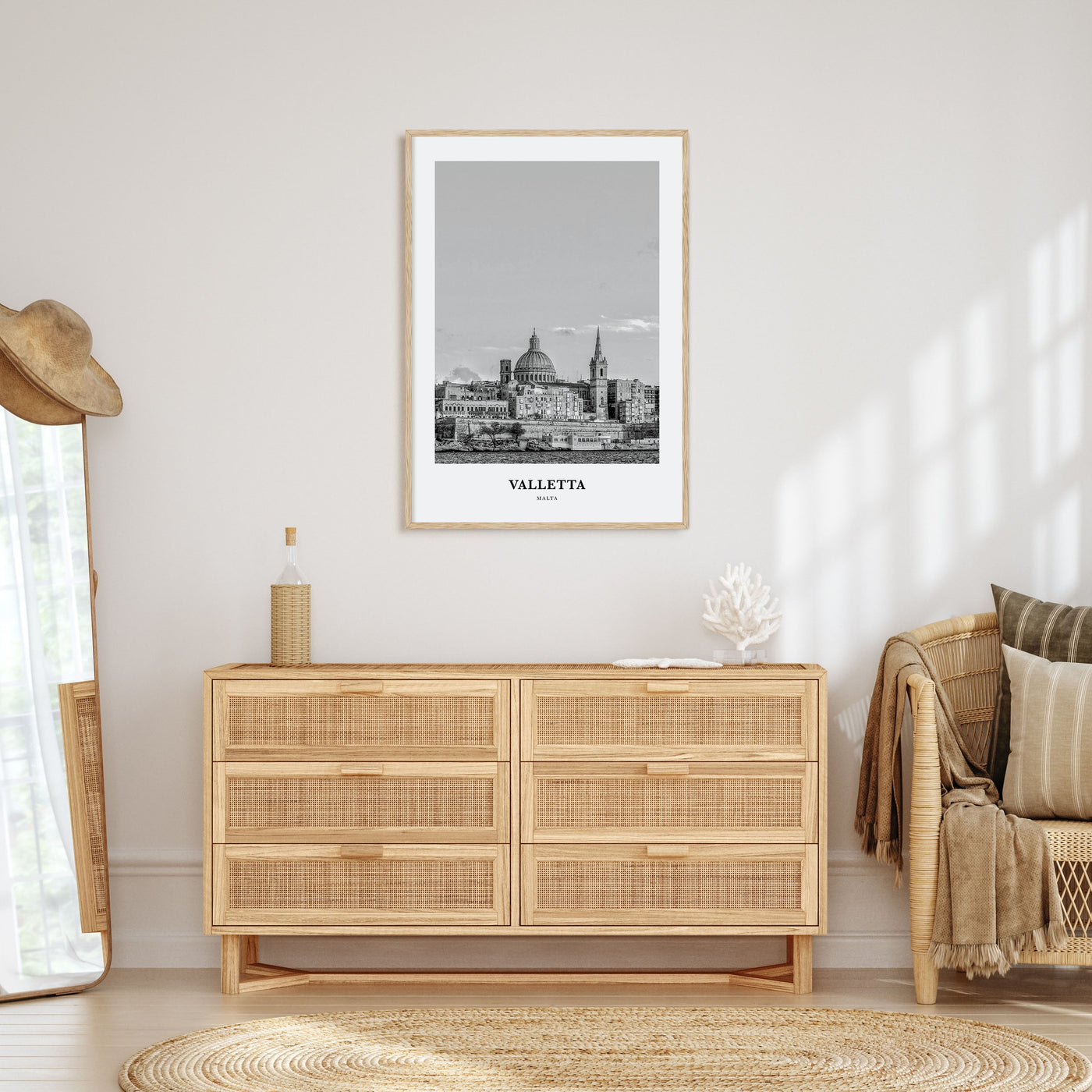 Valletta Portrait B&W Poster