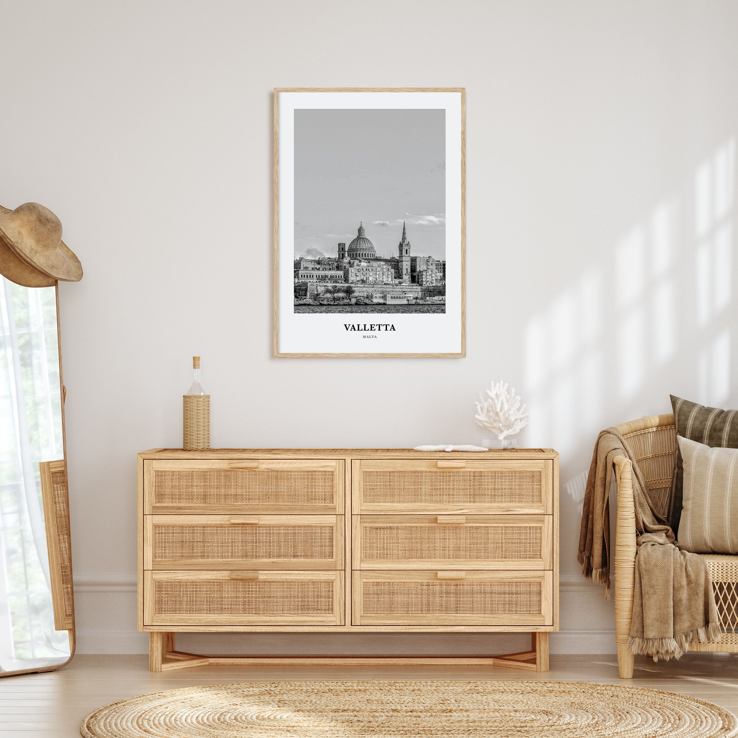 Valletta Portrait B&W Poster