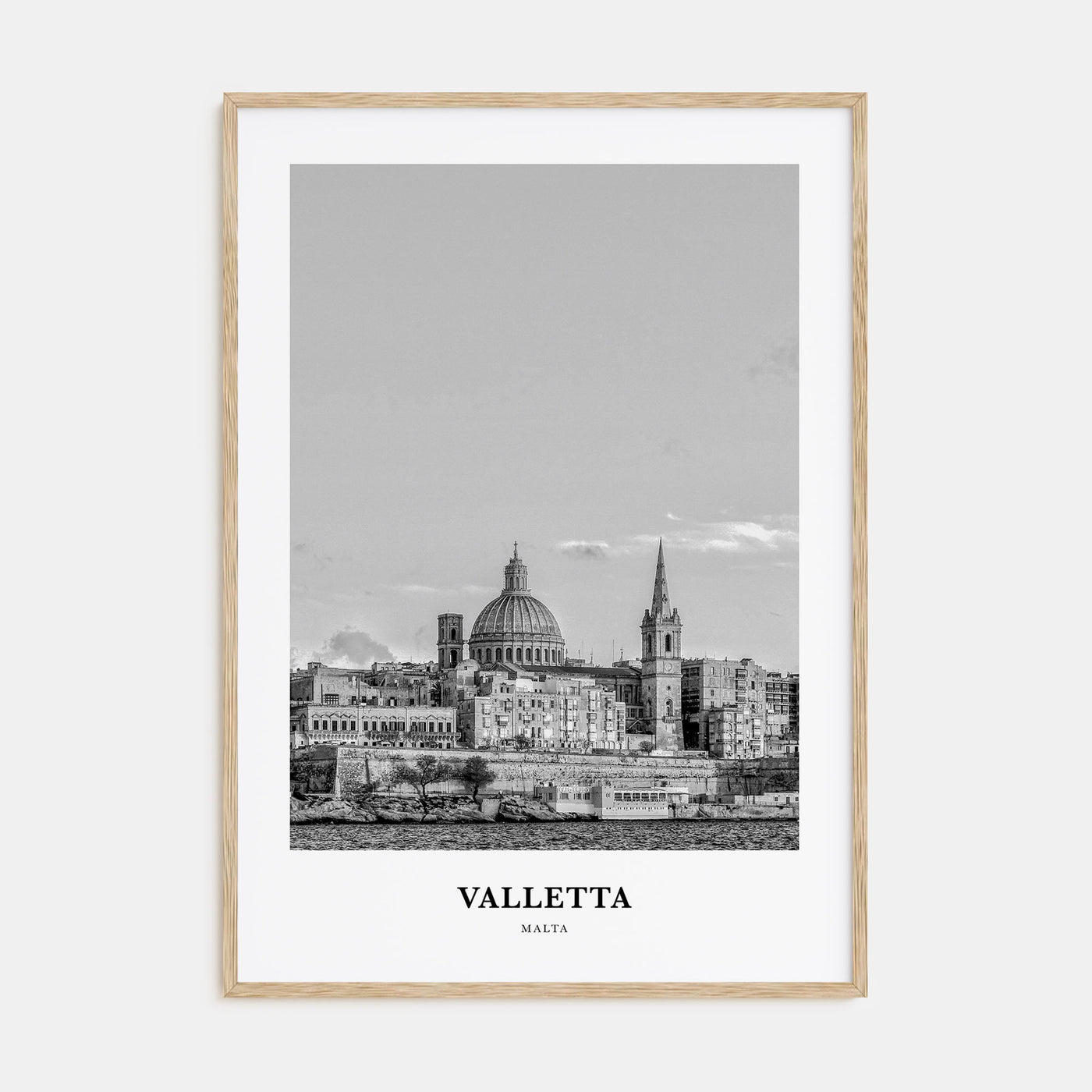 Valletta Portrait B&W Poster