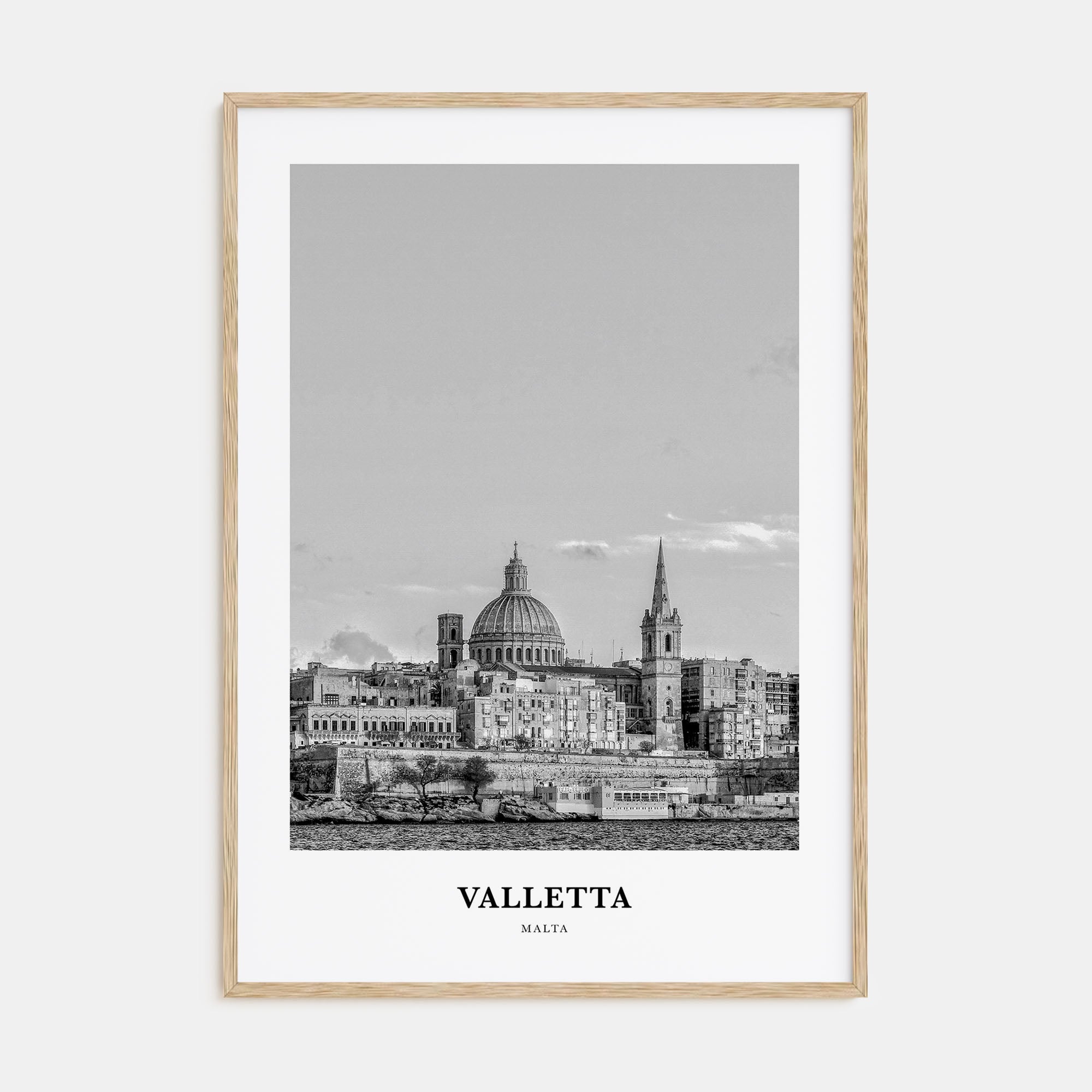 Valletta Portrait B&W Poster