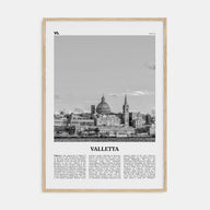 Valletta Travel B&W Poster