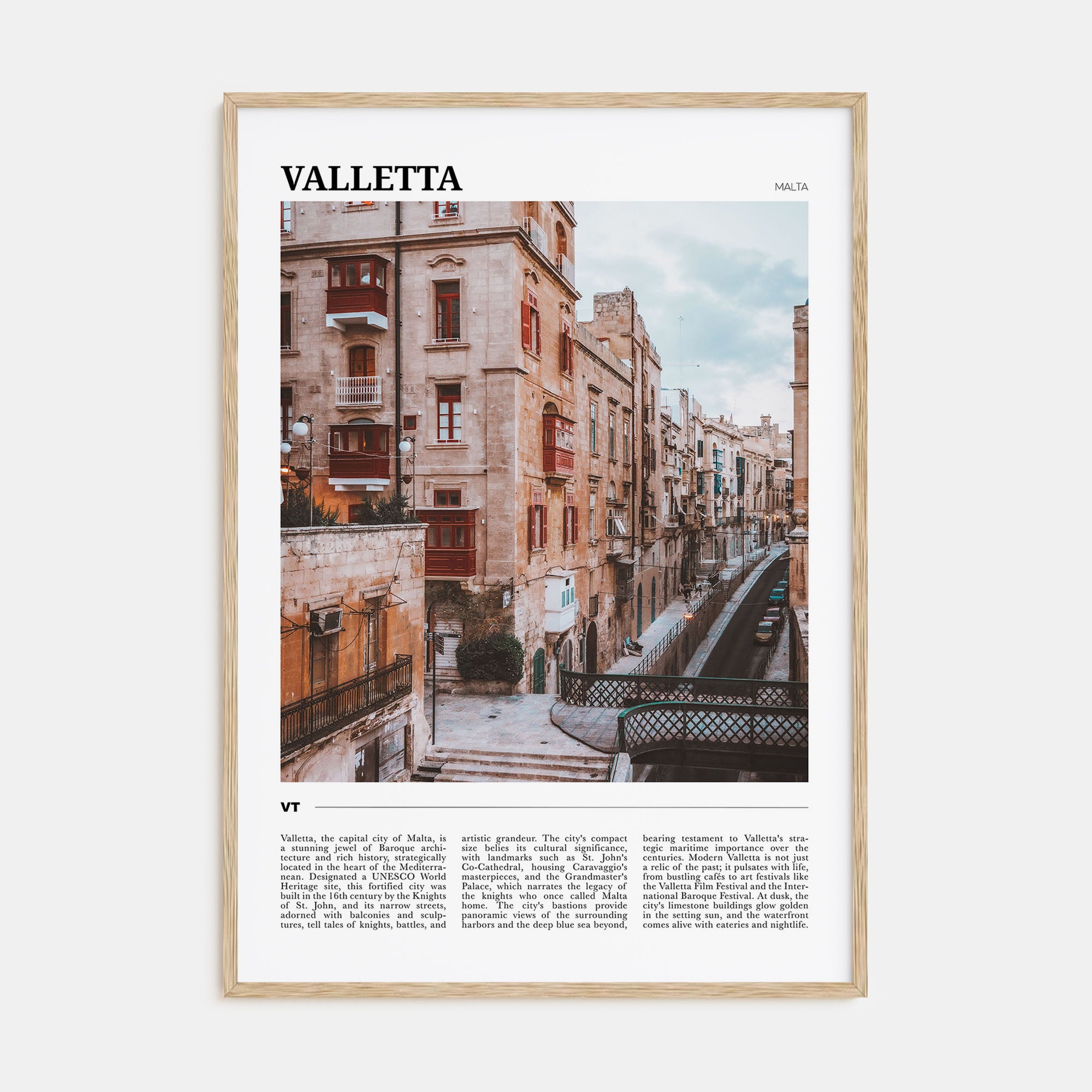 Valletta Travel Color Poster