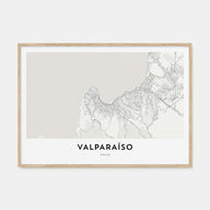 Valparaíso Map Landscape Poster