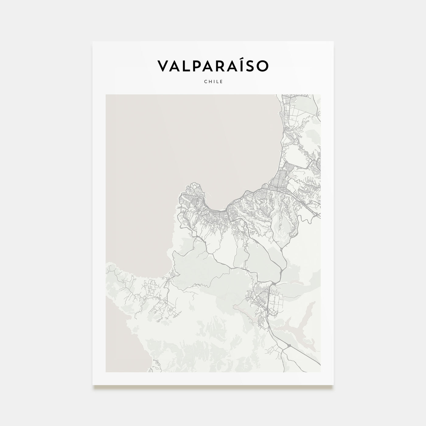 Valparaíso Map Portrait Poster