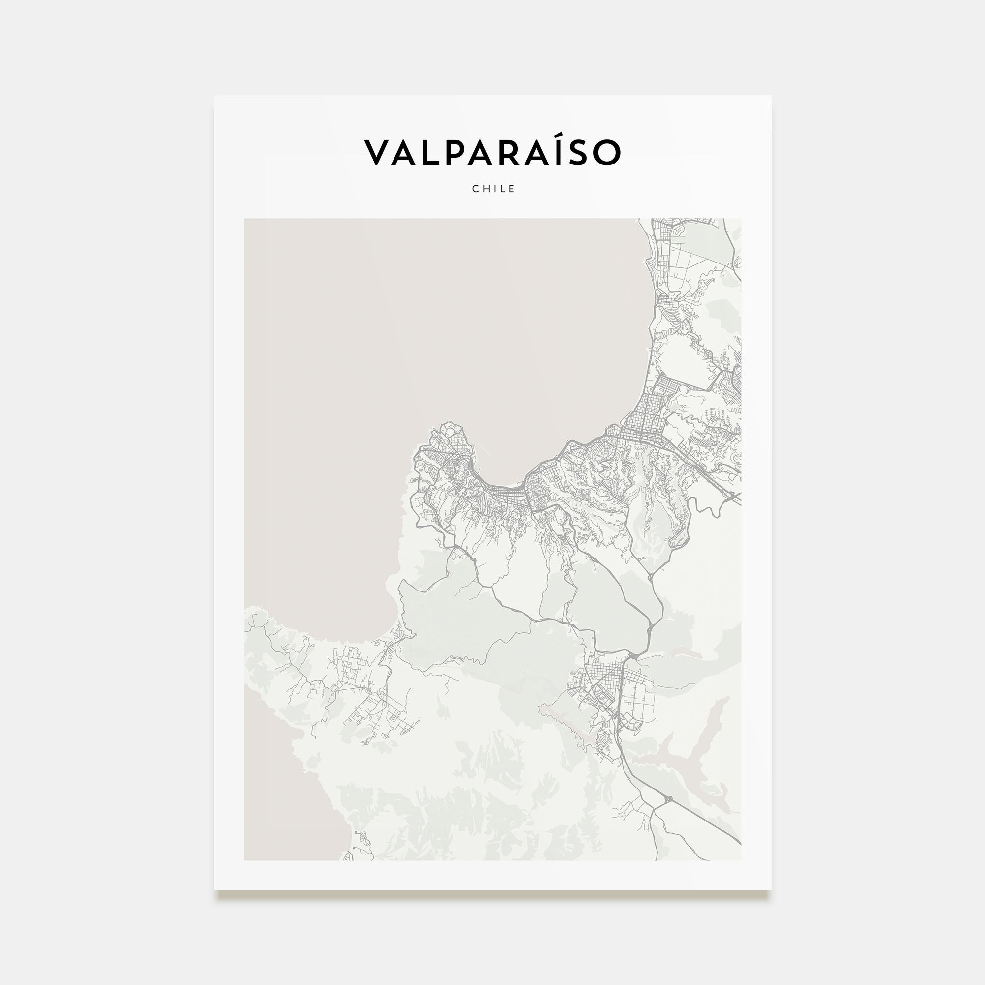 Valparaíso Map Portrait Poster