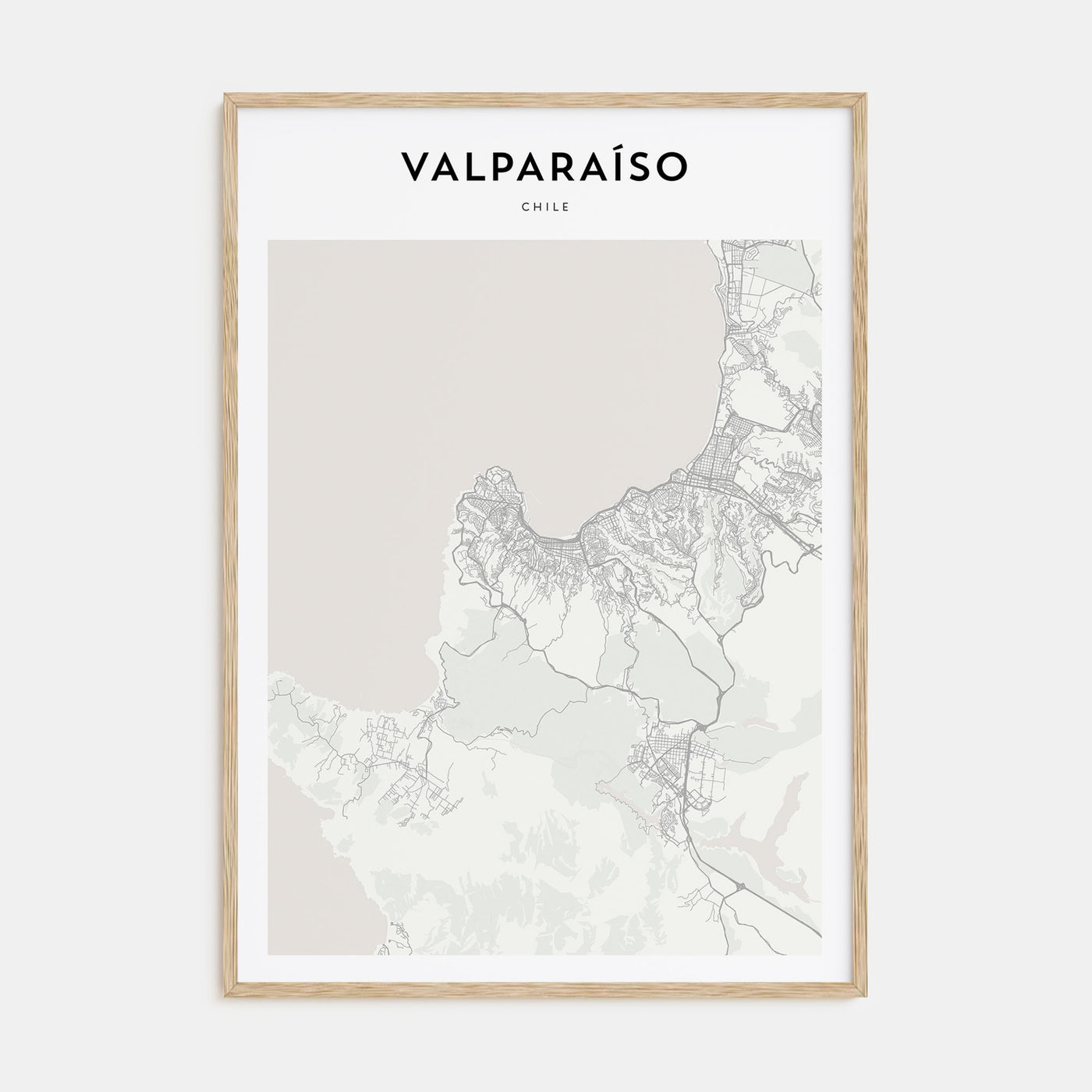 Valparaíso Map Portrait Poster