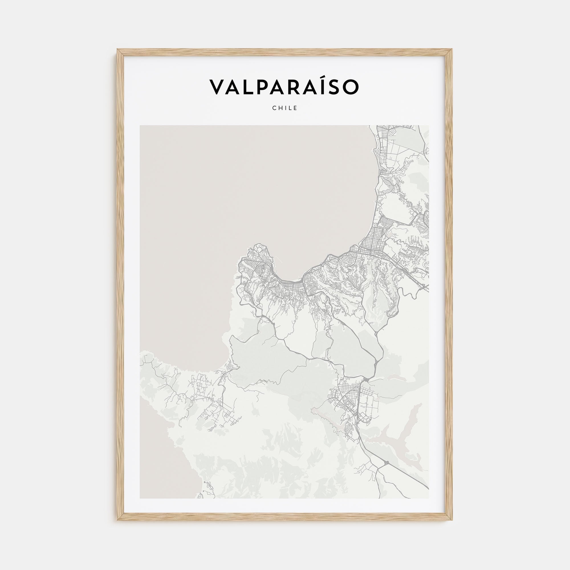 Valparaíso Map Portrait Poster