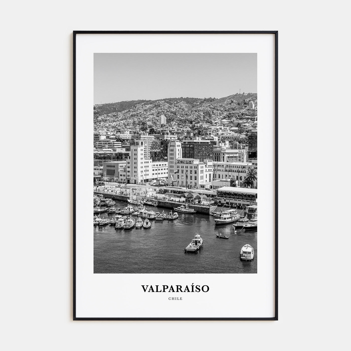 Valparaíso Portrait B&W Poster