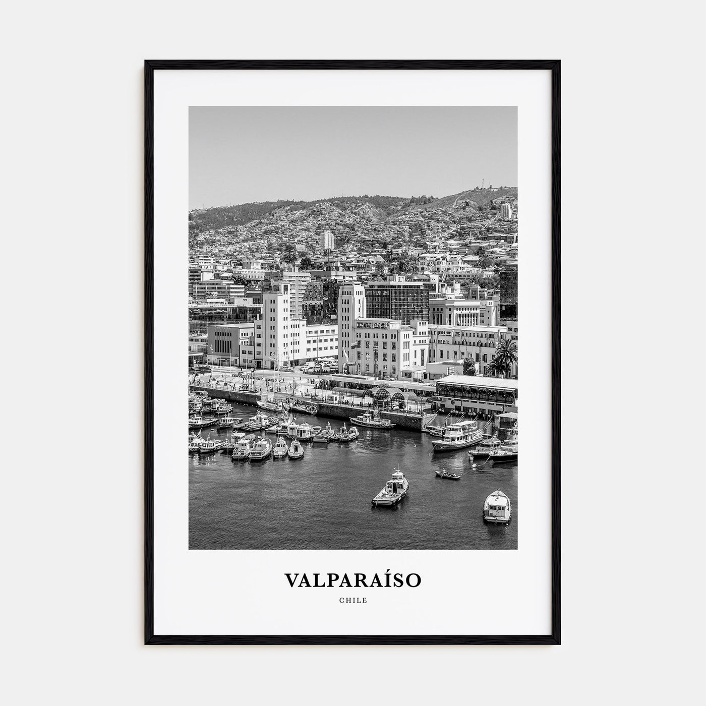 Valparaíso Portrait B&W Poster