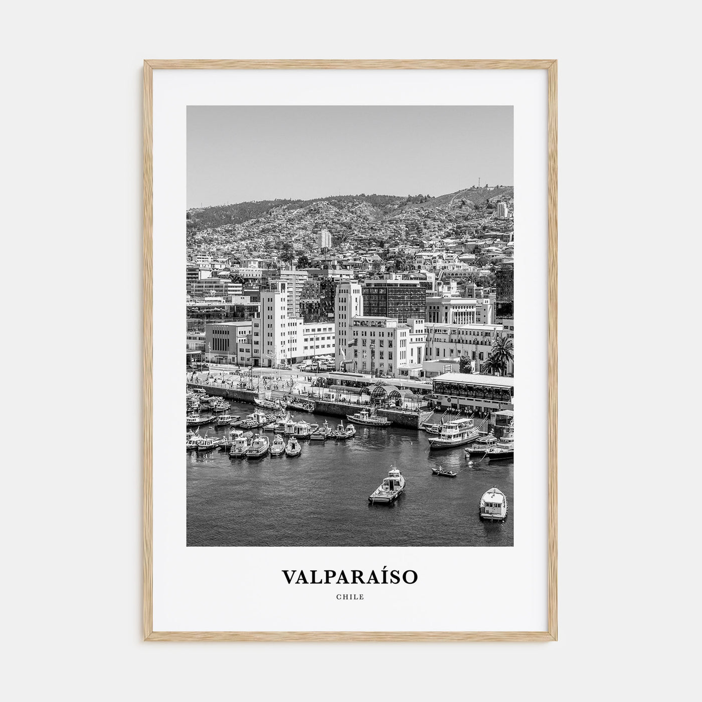 Valparaíso Portrait B&W Poster