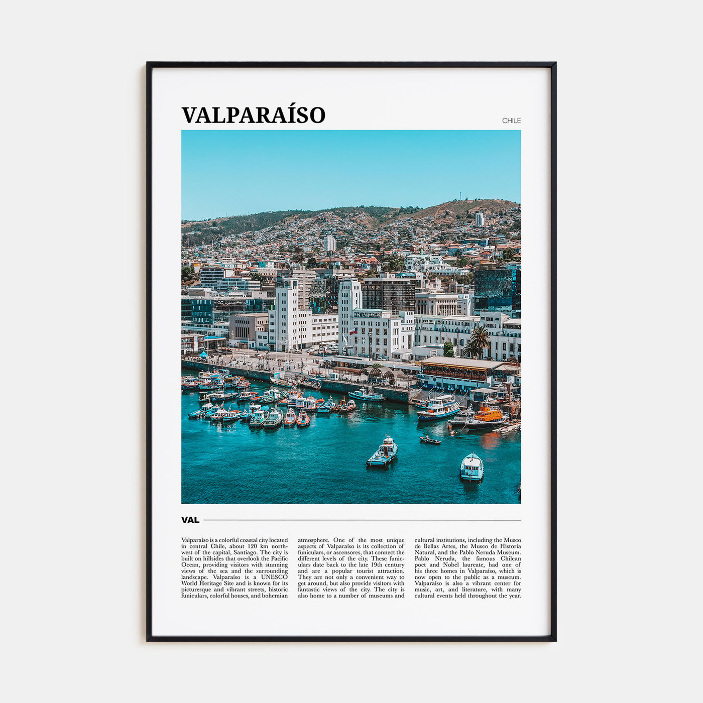 Valparaíso Travel Color Poster
