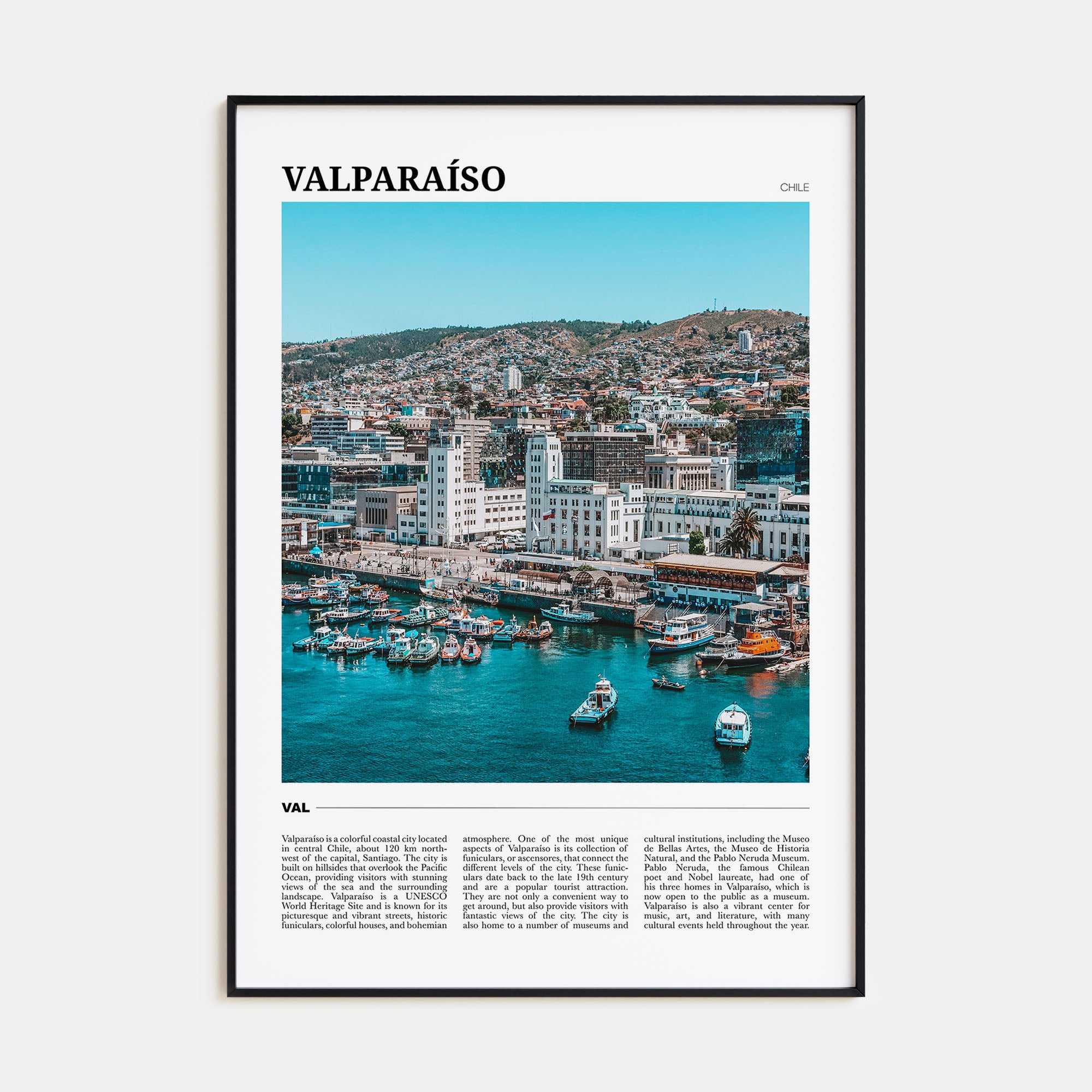 Valparaíso Travel Color Poster