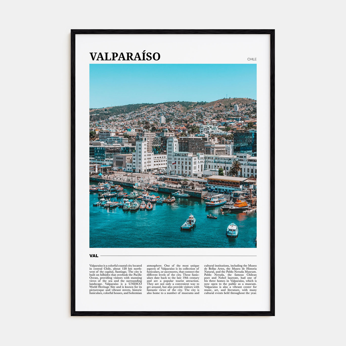 Valparaíso Travel Color Poster