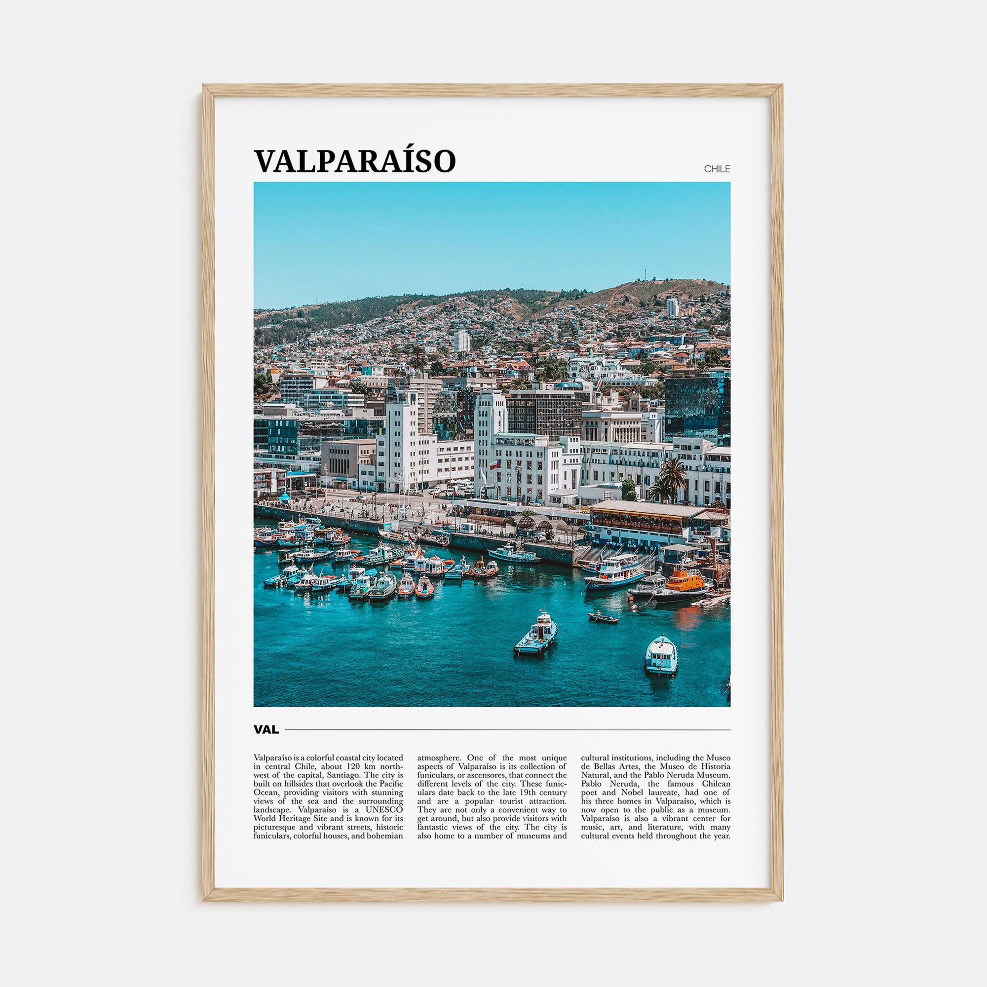 Valparaíso Travel Color Poster