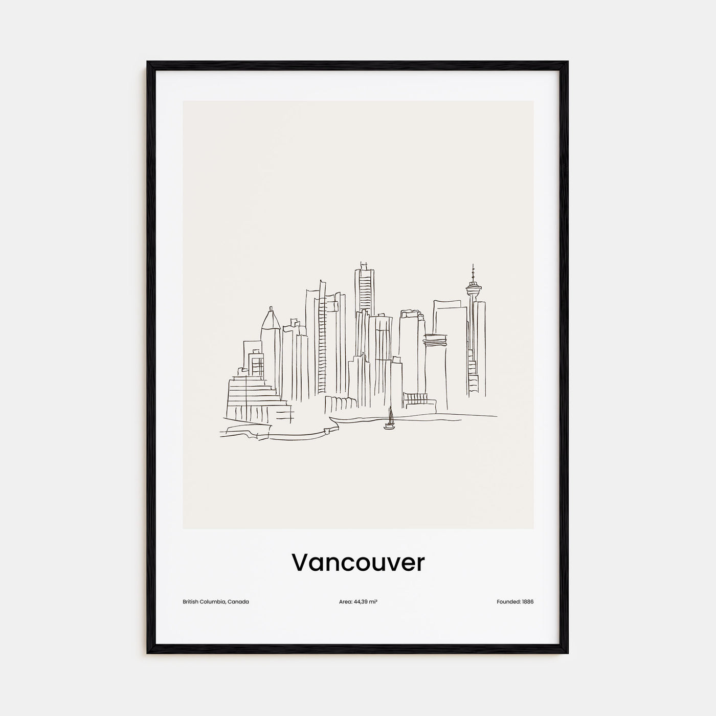 Vancouver, Canada Drawn Poster