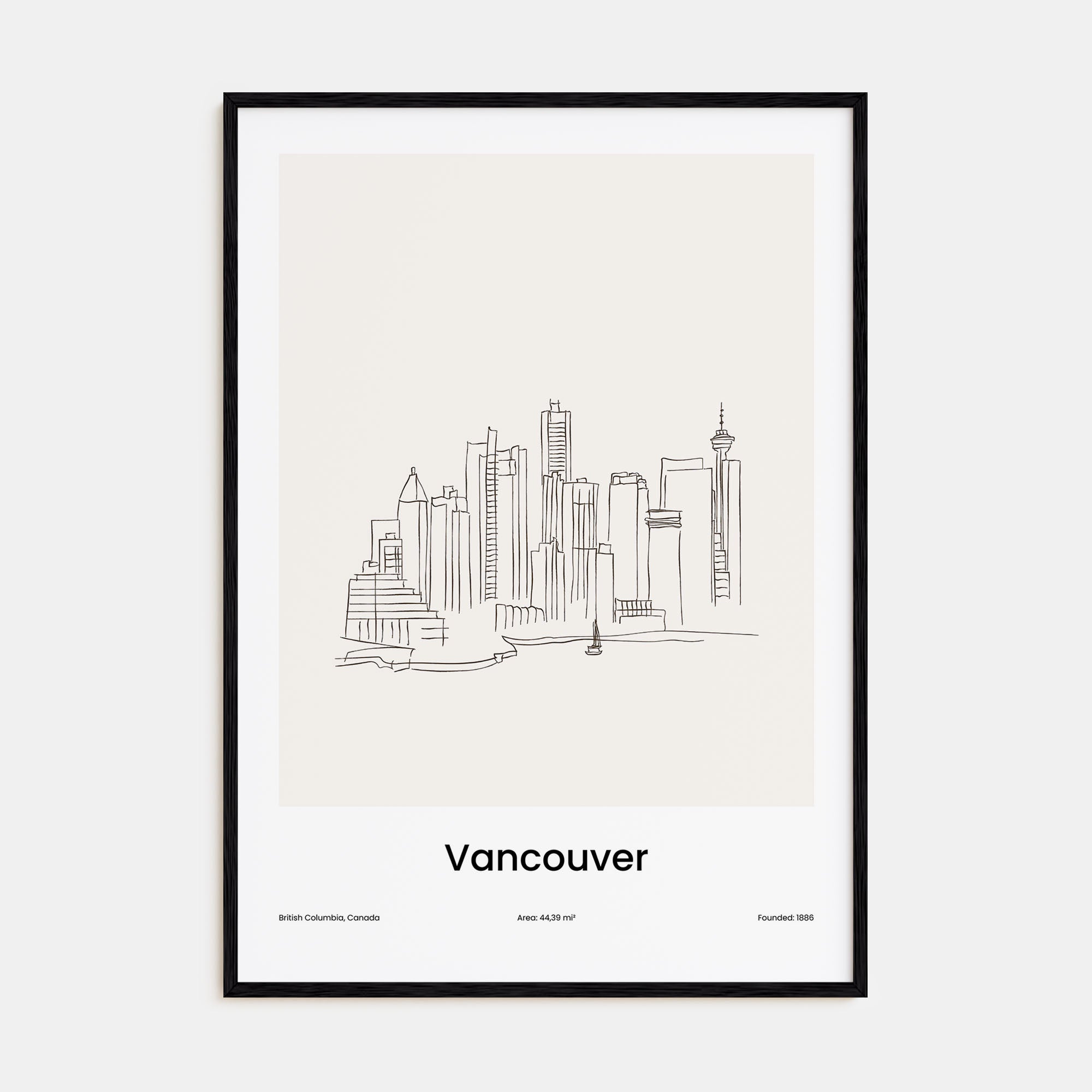 Vancouver, Canada Drawn Poster
