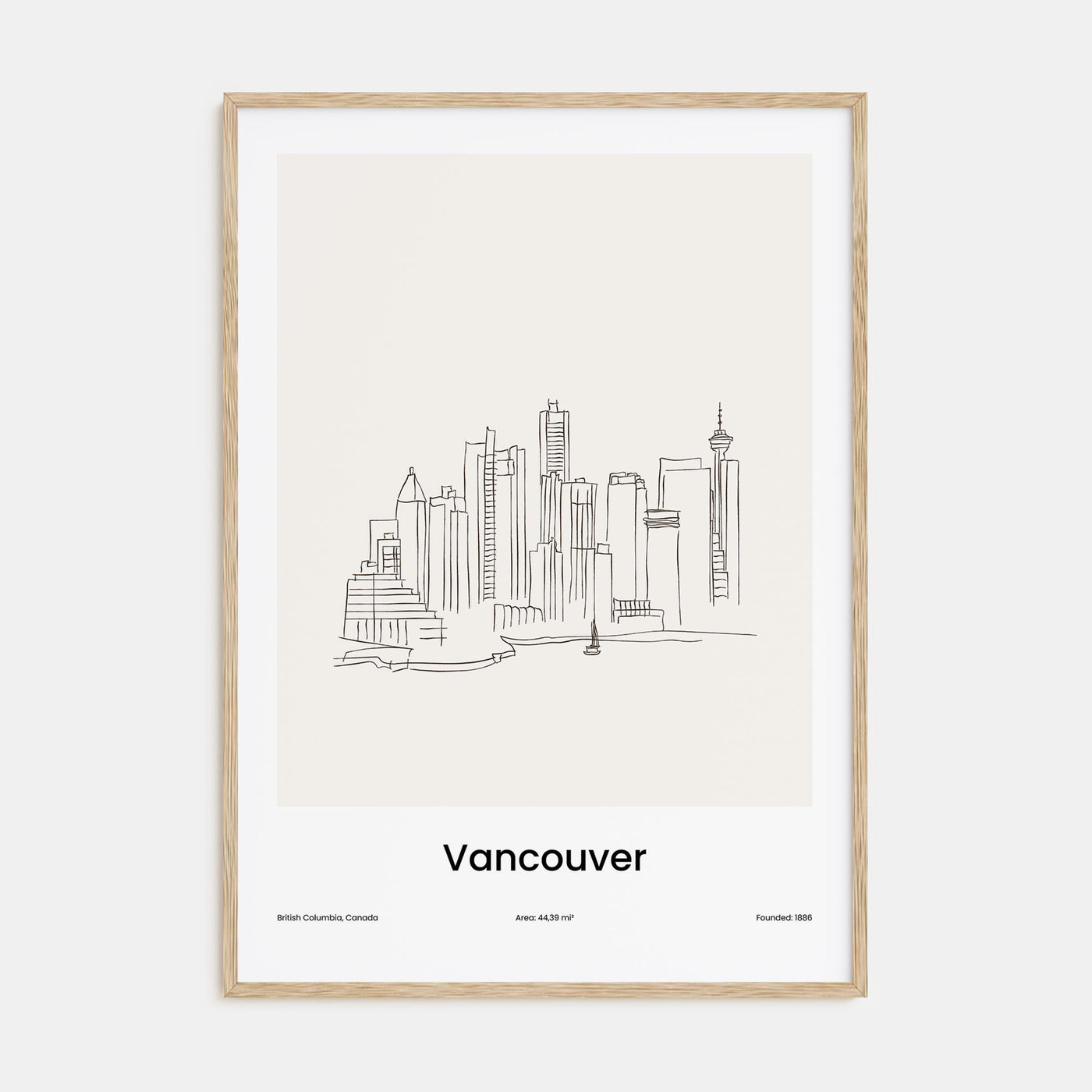 Vancouver, Canada Drawn Poster