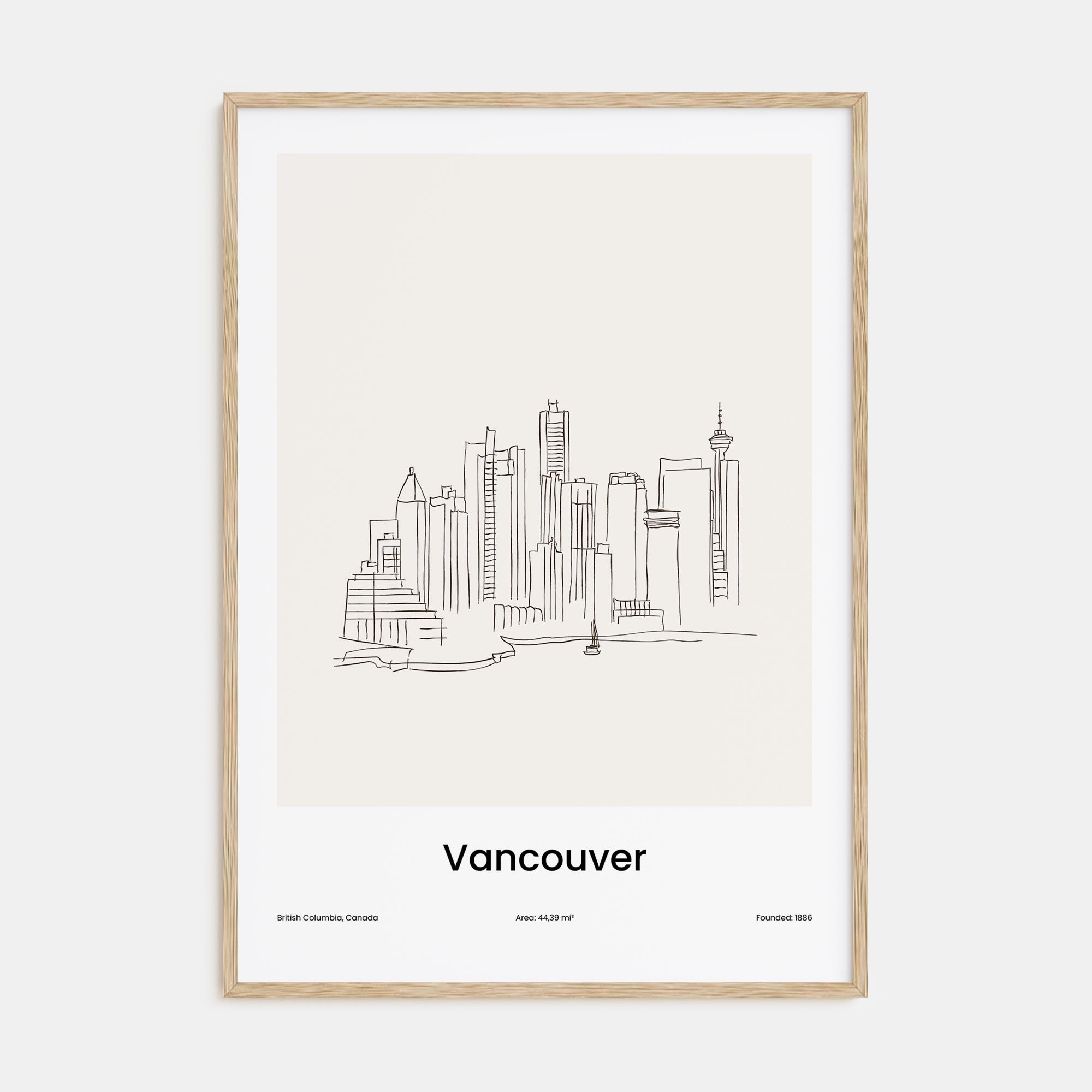Vancouver, Canada Drawn Poster