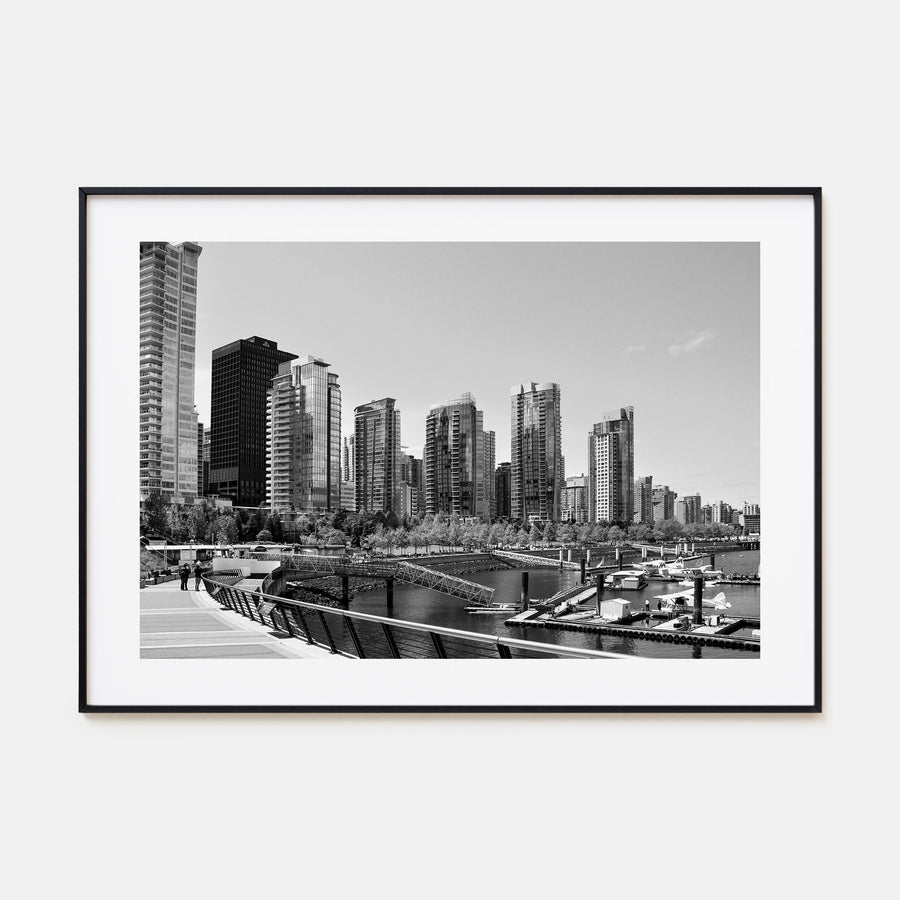 Vancouver, Canada Landscape B&W Poster