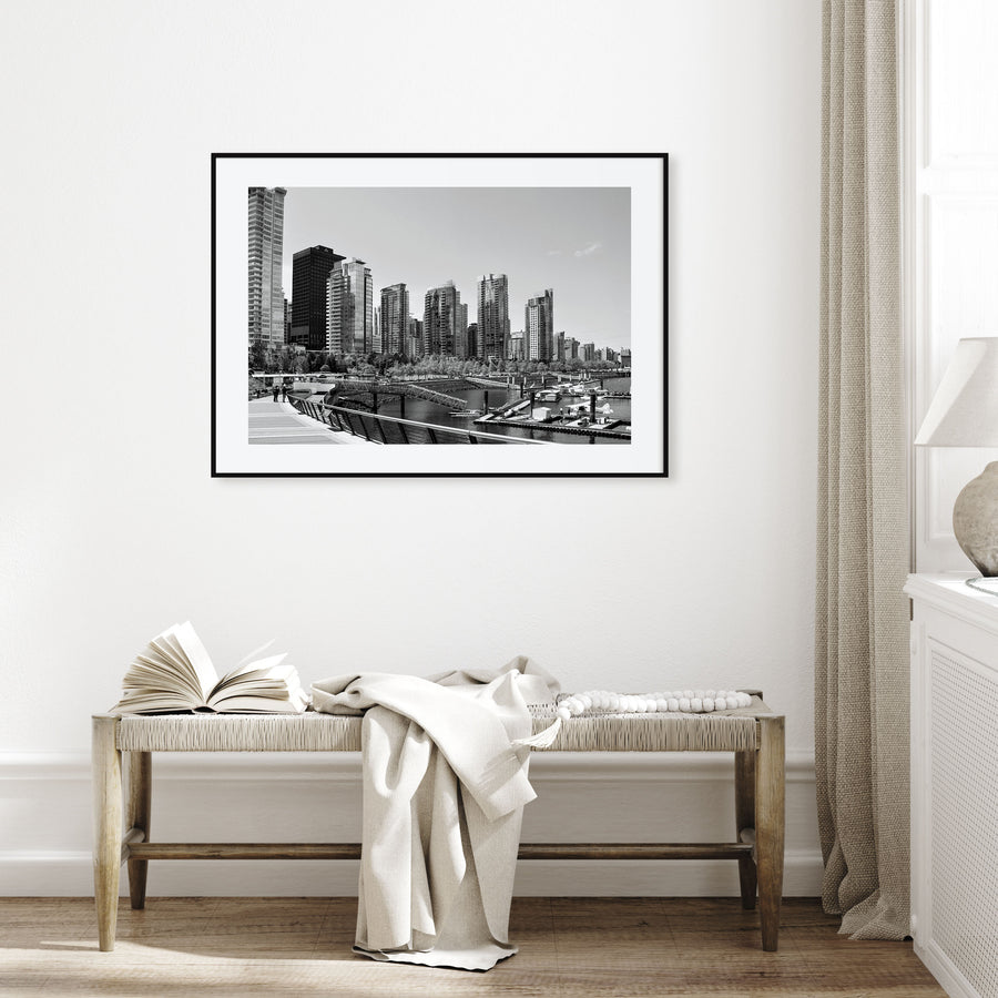Vancouver, Canada Landscape B&W Poster