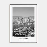 Vancouver, Canada Portrait B&W No 1 Poster