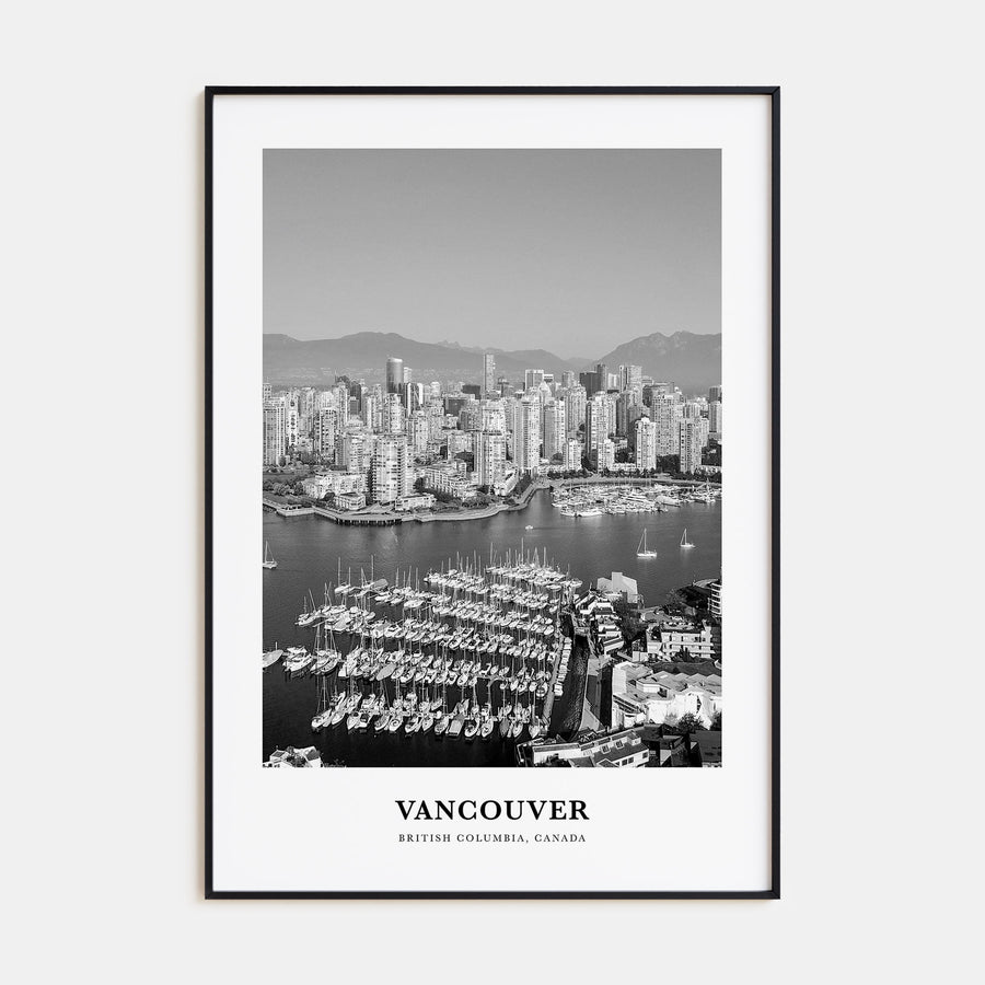 Vancouver, Canada Portrait B&W No 1 Poster