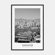 Vancouver, Canada Portrait B&W No 1 Poster