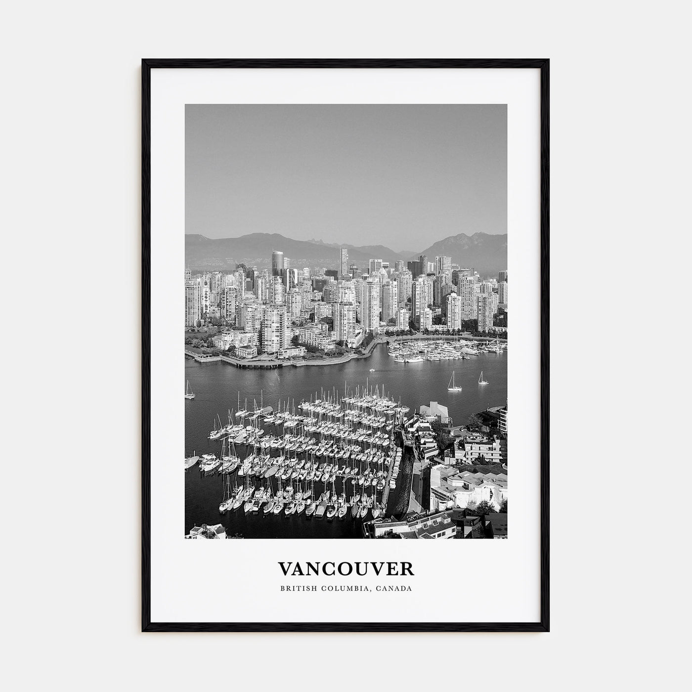 Vancouver, Canada Portrait B&W No 1 Poster