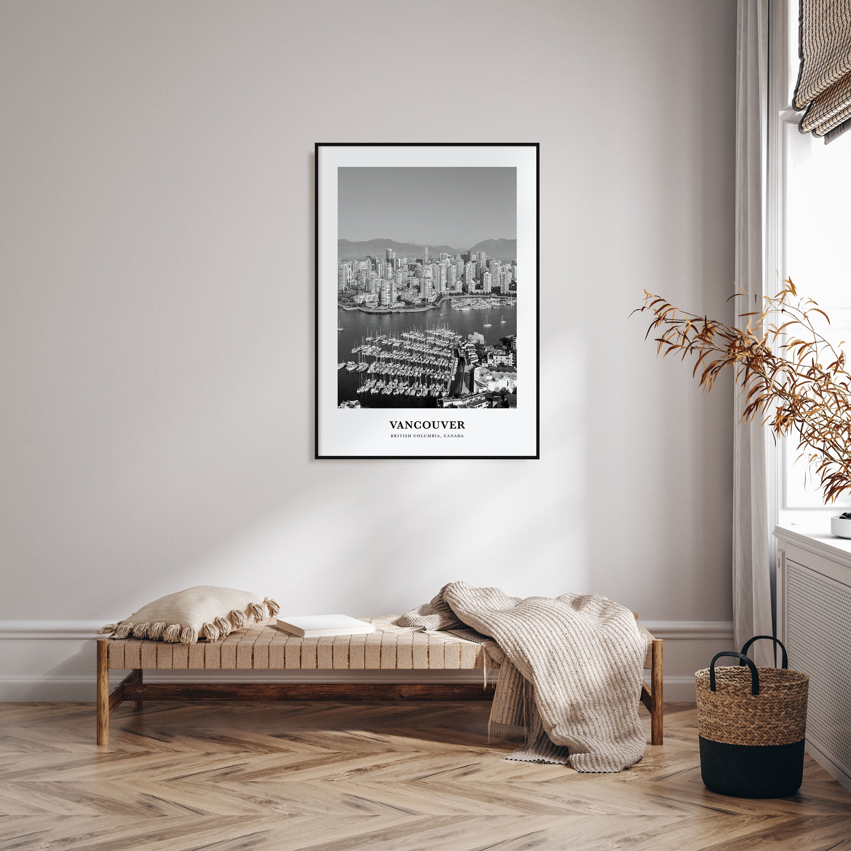 Vancouver, Canada Portrait B&W No 1 Poster