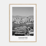 Vancouver, Canada Portrait B&W No 1 Poster