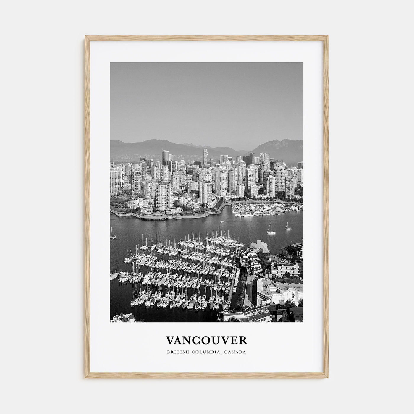Vancouver, Canada Portrait B&W No 1 Poster