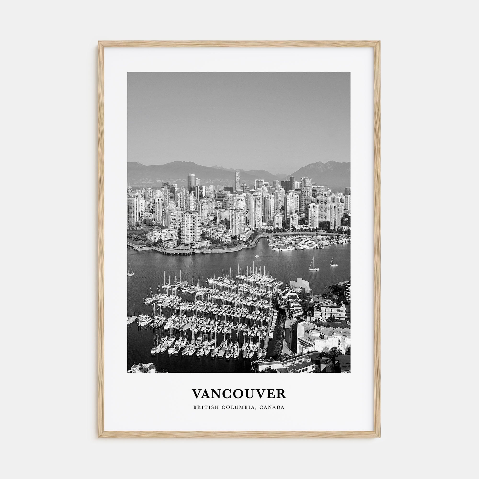 Vancouver, Canada Portrait B&W No 1 Poster