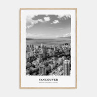 Vancouver, Canada Portrait B&W No 2 Poster