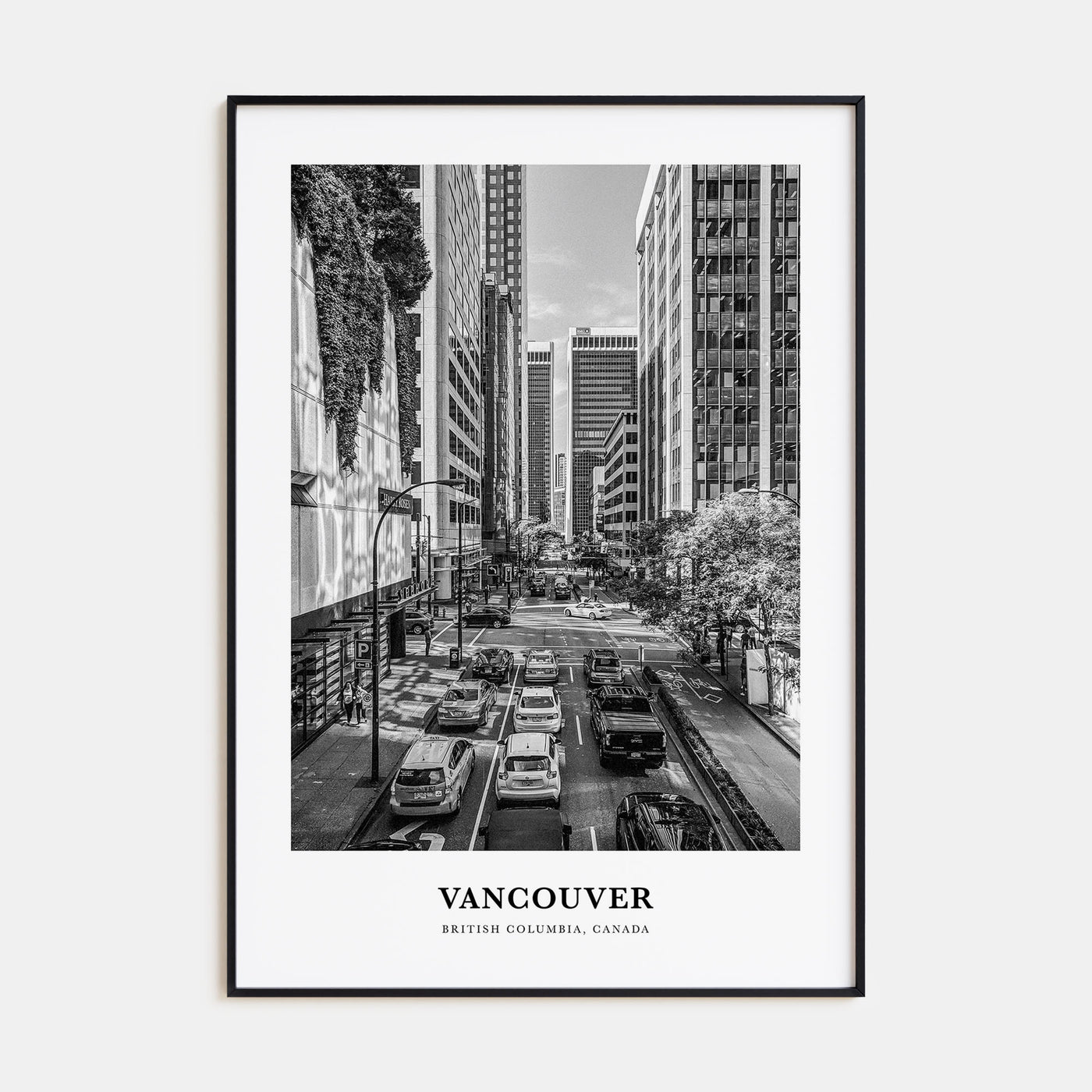 Vancouver, Canada Portrait B&W No 3 Poster
