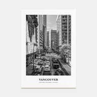 Vancouver, Canada Portrait B&W No 3 Poster