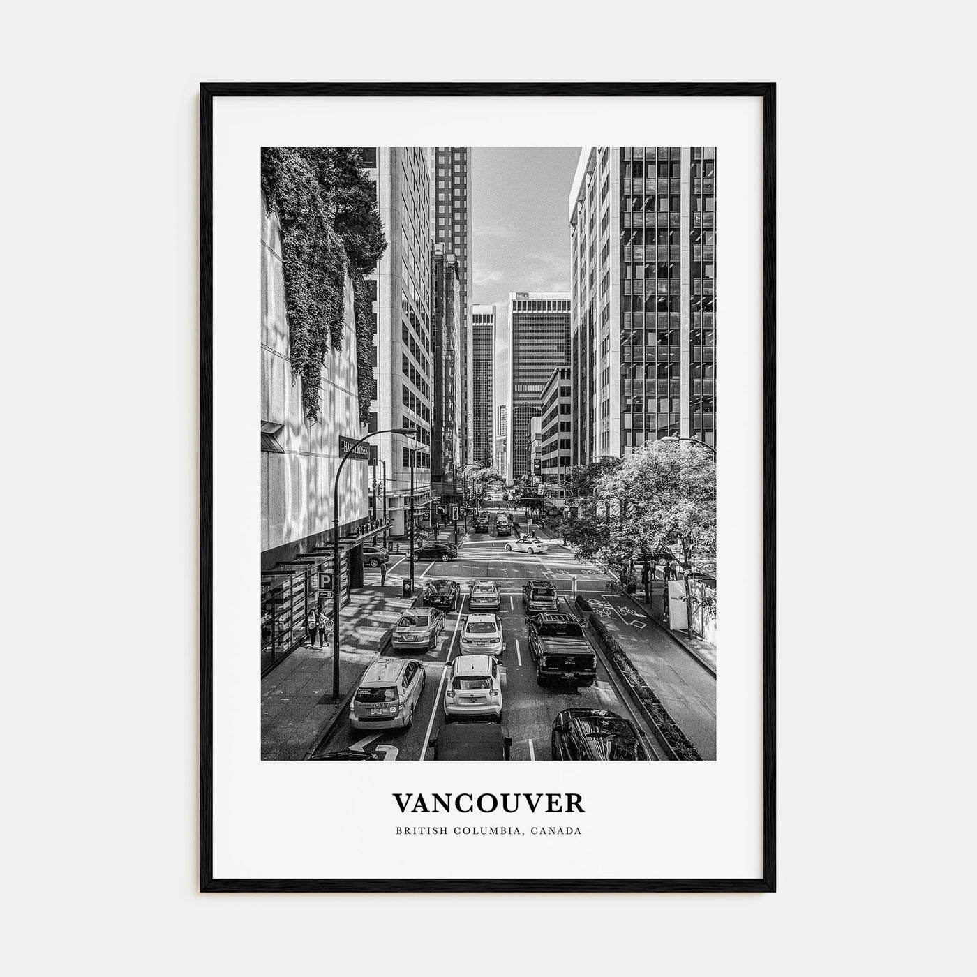 Vancouver, Canada Portrait B&W No 3 Poster