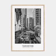 Vancouver, Canada Portrait B&W No 3 Poster