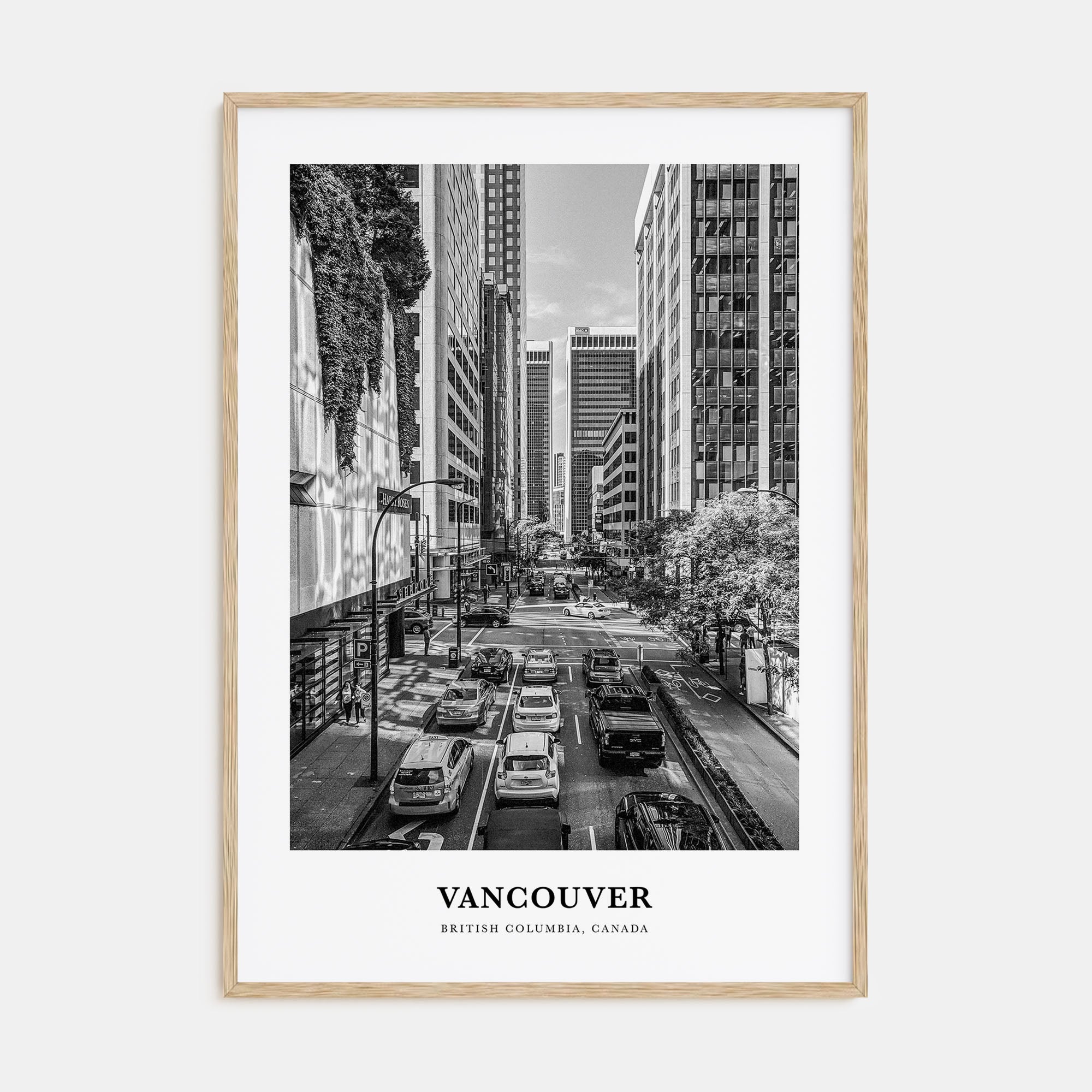 Vancouver, Canada Portrait B&W No 3 Poster