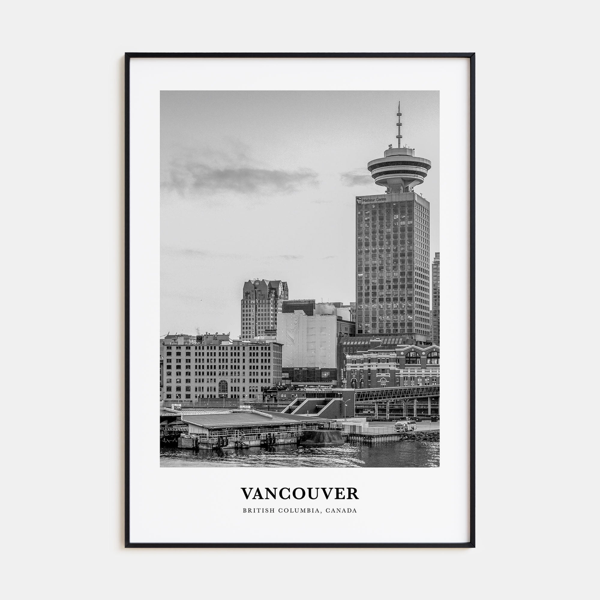 Vancouver, Canada Portrait B&W No 4 Poster