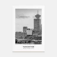 Vancouver, Canada Portrait B&W No 4 Poster