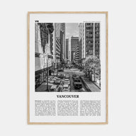 Vancouver, Canada Travel B&W No 3 Poster