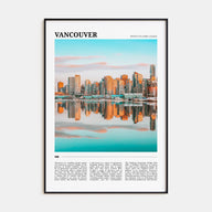 Vancouver, Canada Travel Color No 1 Poster